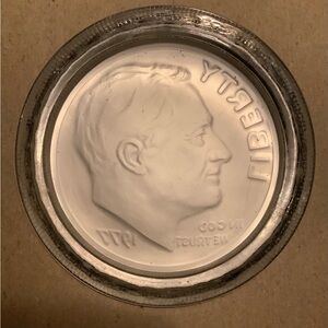 Lenox Frosted Glass Liberty Coin Plate